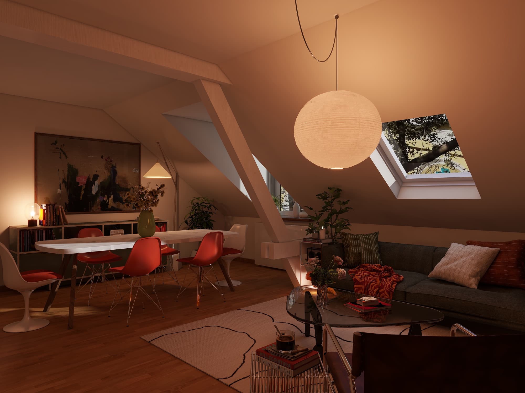 Attic Loft Dining & Living Room — gallery image 2