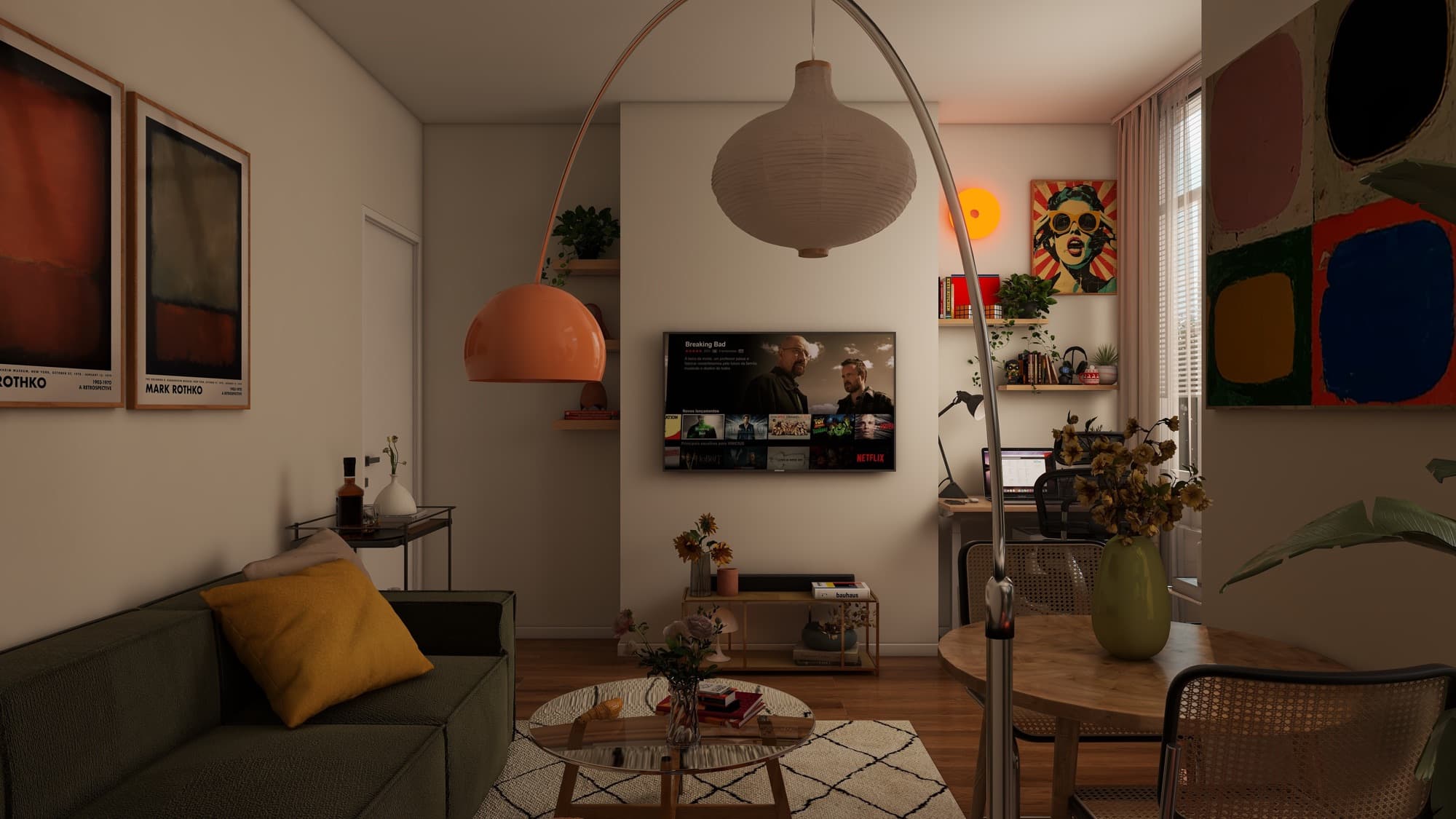 Living Room & Home Office Nook
